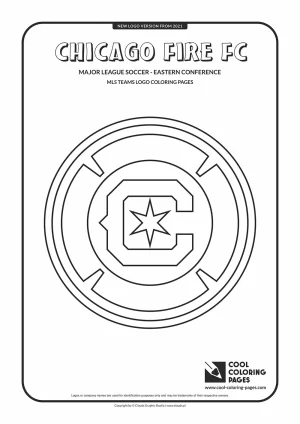 Chicago Fire FC - MLS teams logo coloring pages v.2021