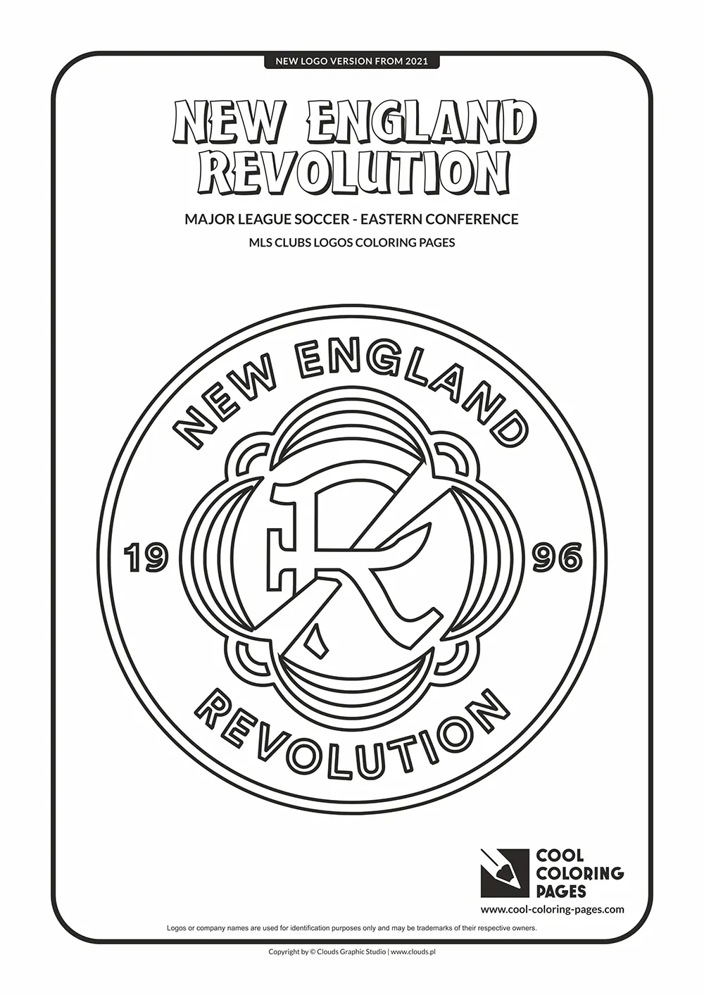 New England Revolution - MLS teams logo coloring pages v.2021