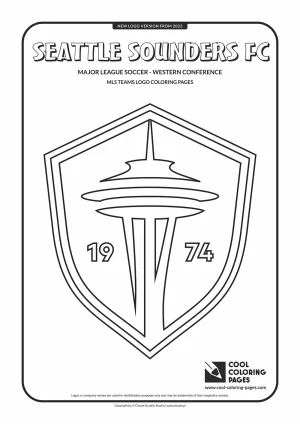 Seattle Sounders FC - MLS teams logo coloring pages v.2021