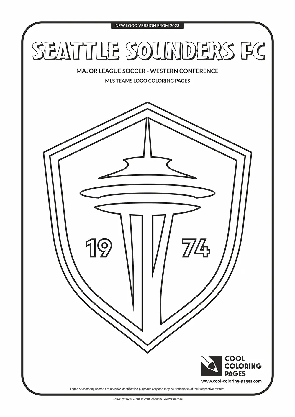 Seattle Sounders FC - MLS teams logo coloring pages v.2021