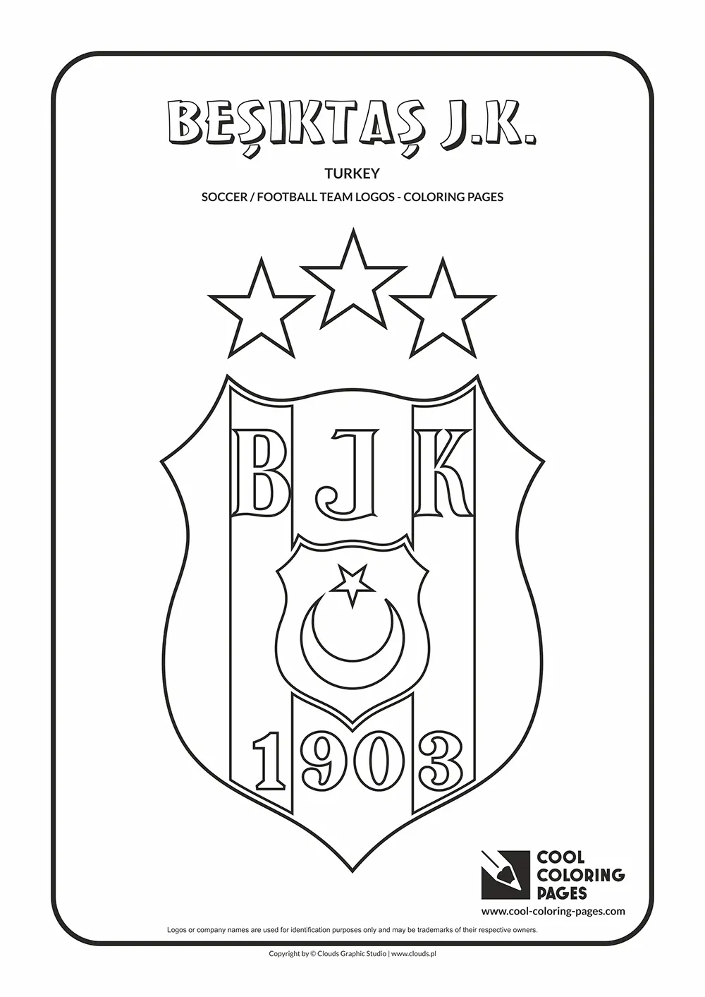 Besiktas J.K. logo coloring pages