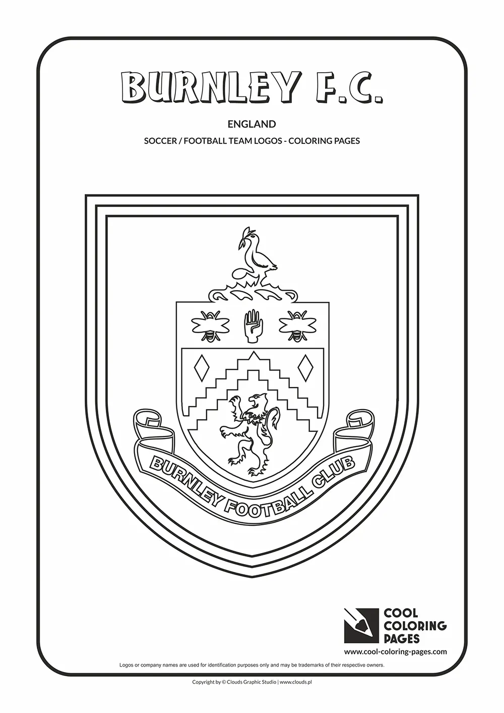 Burnley F.C. logo coloring pages