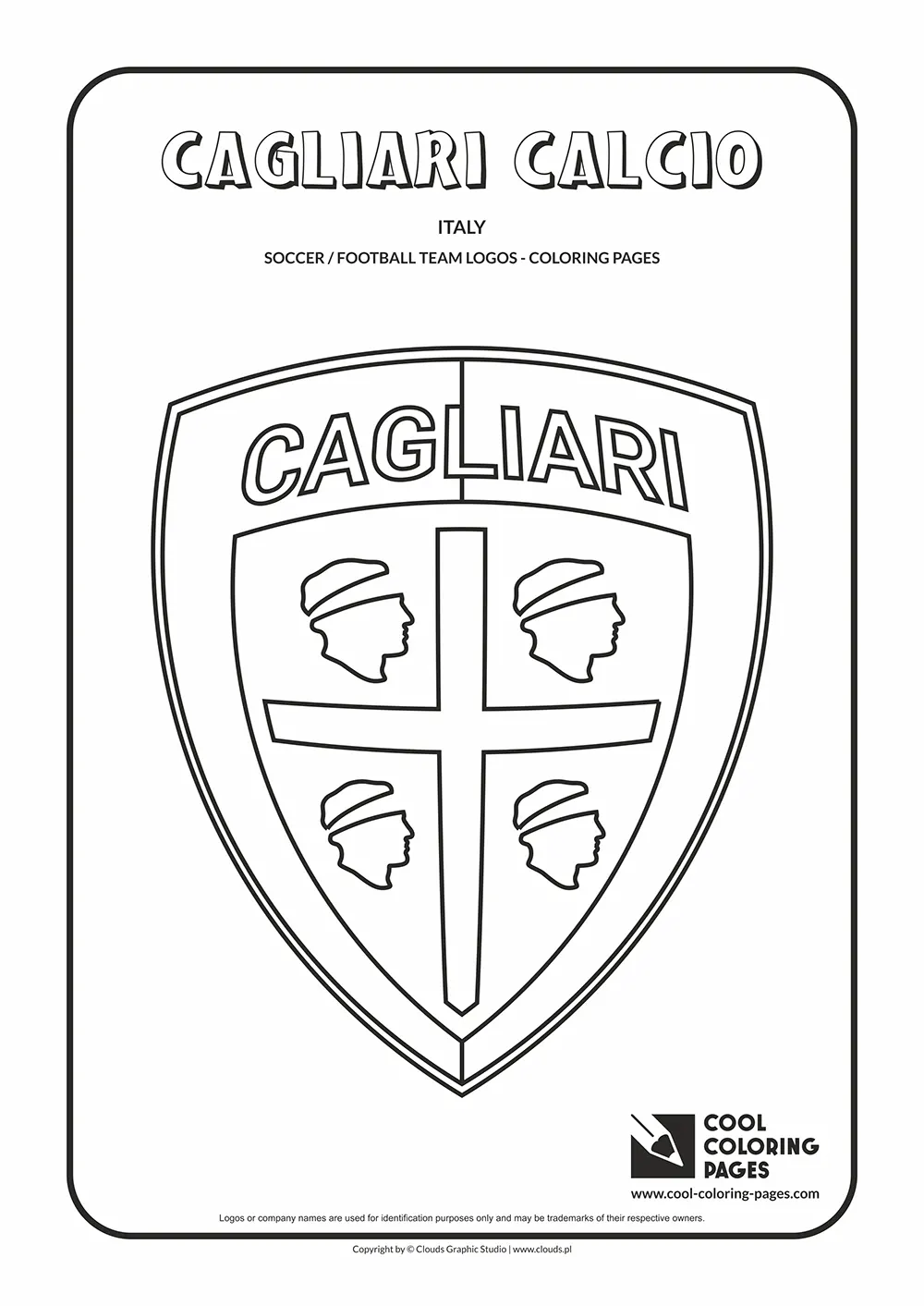 Cagliari Calcio logo coloring pages