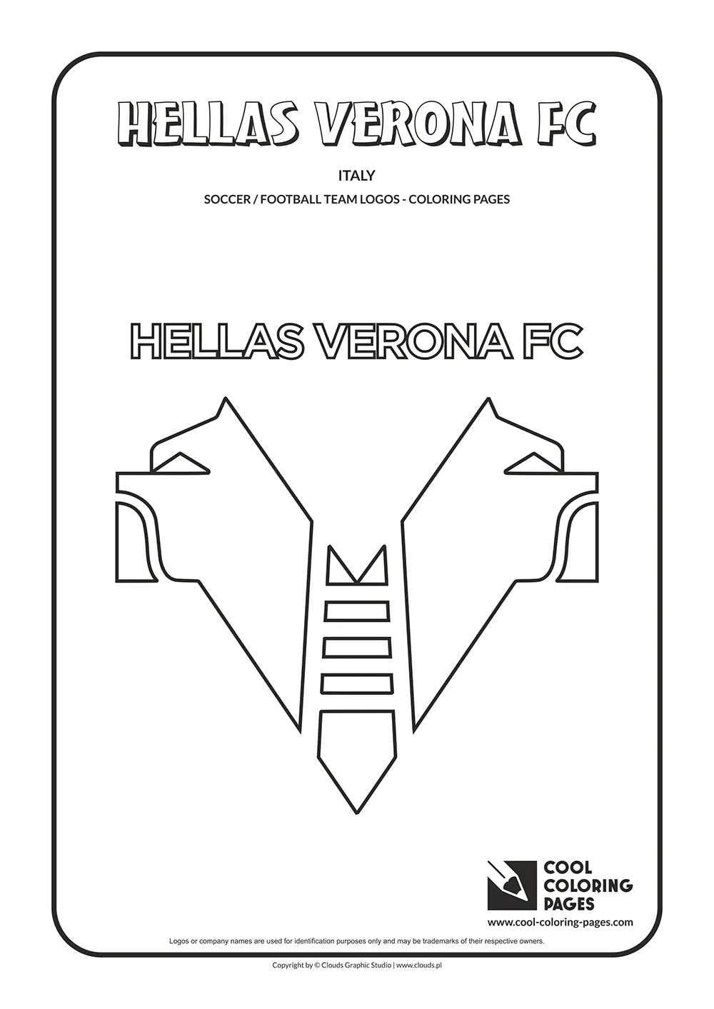 Hellas Verona FC logo coloring pages