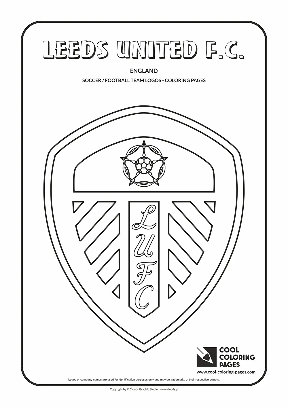 Leeds United F.C. logo coloring pages