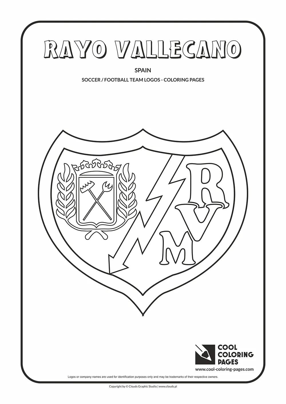 Rayo Vallecano logo coloring pages