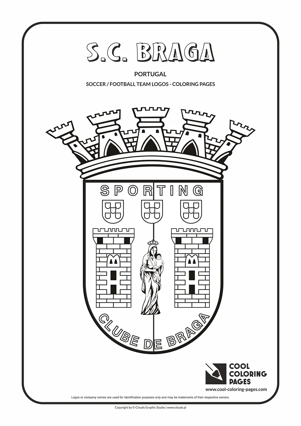 S.C. Braga logo coloring pages