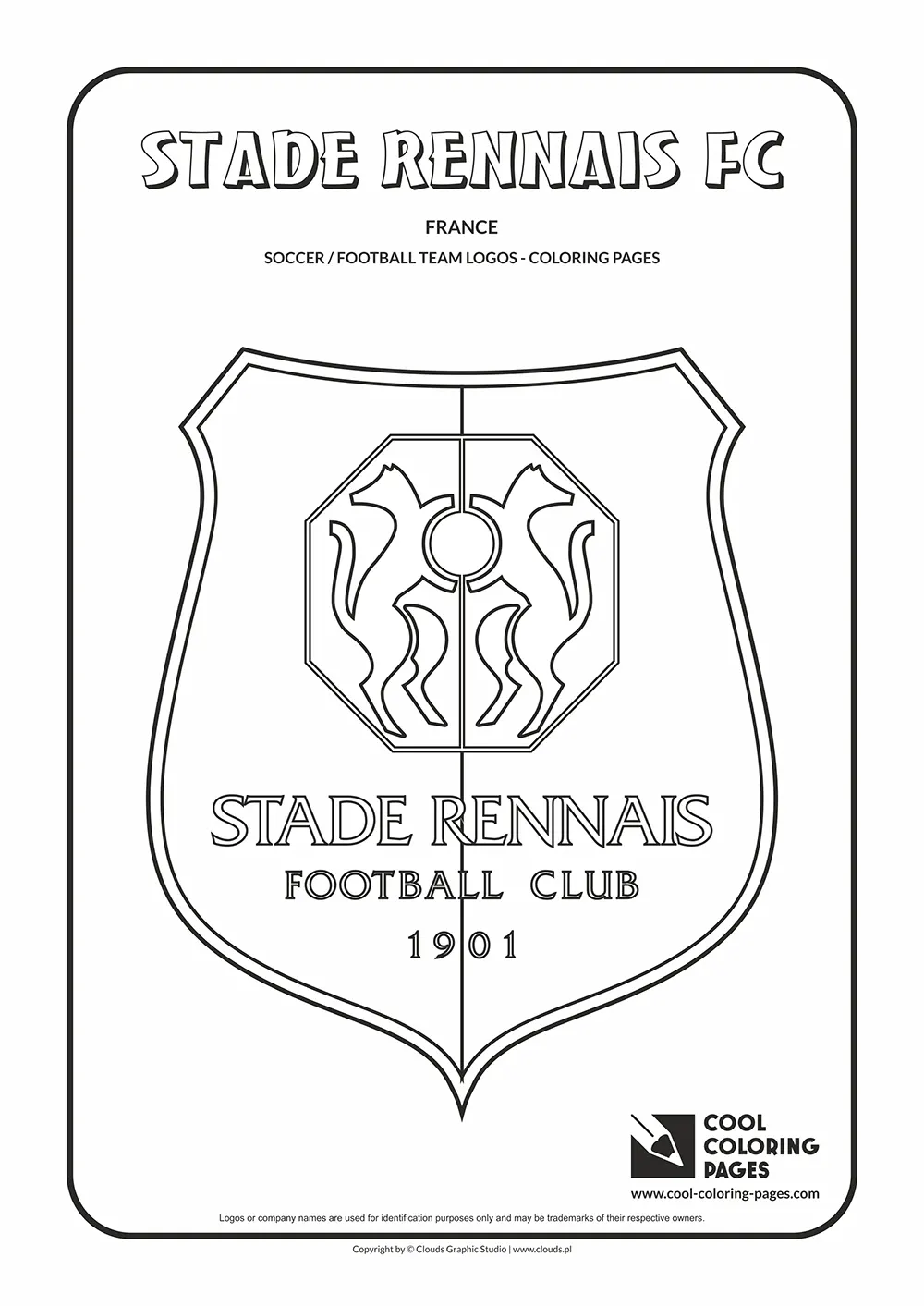 Stade Rennais FC logo coloring pages