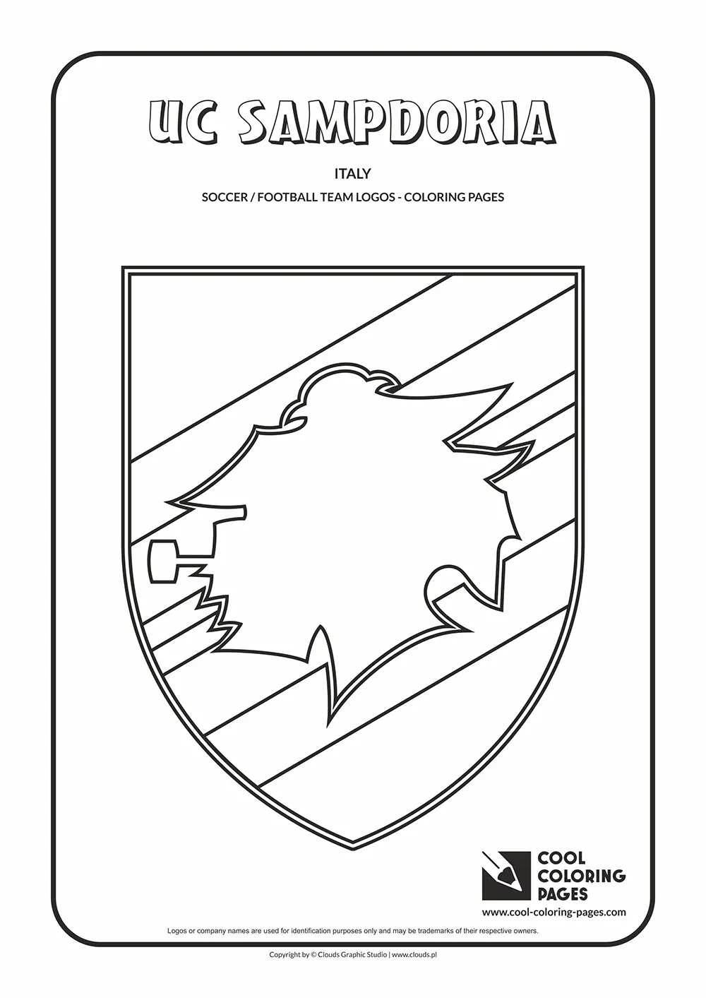 UC Sampdoria logo coloring pages