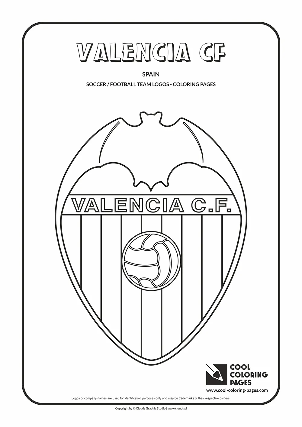 Valencia CF logo coloring pages