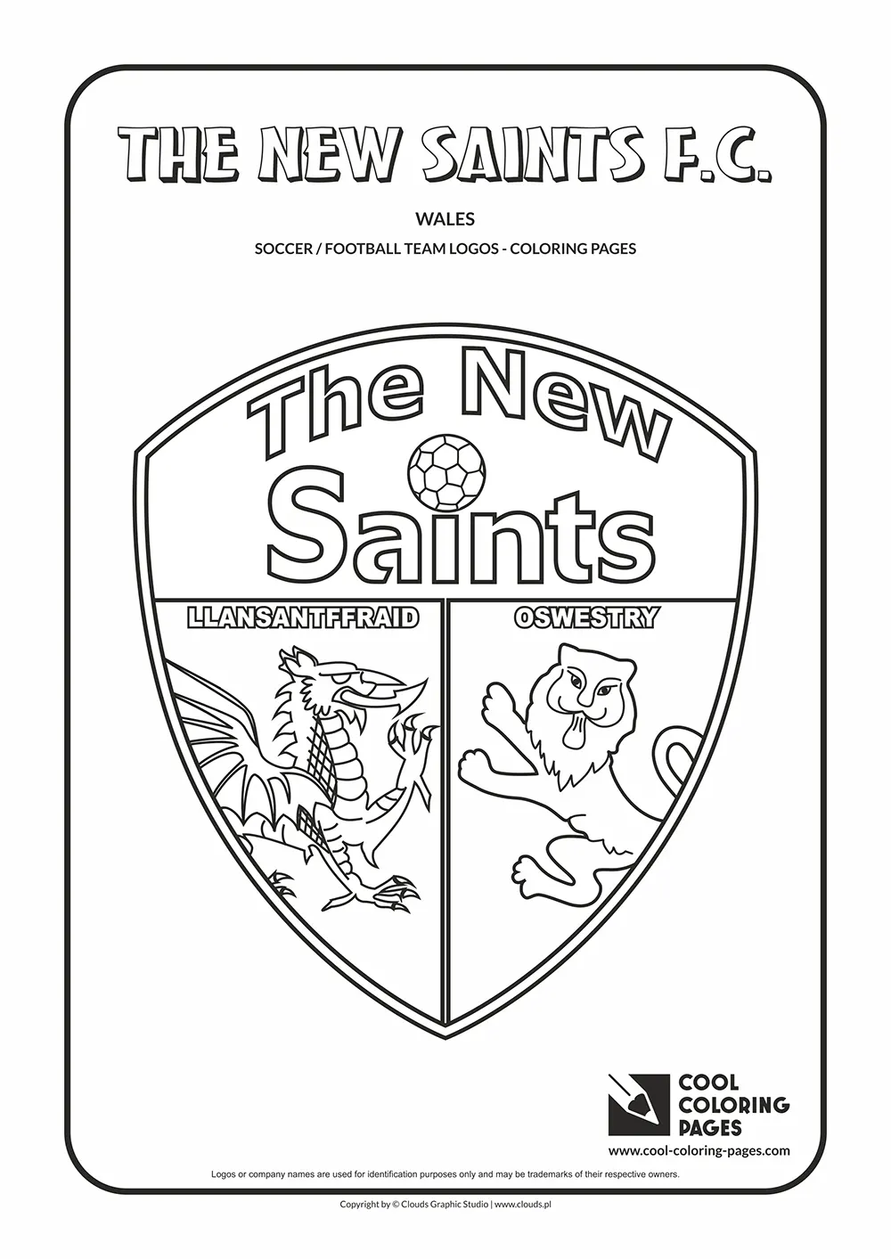 The New Saints F.C. logo coloring pages