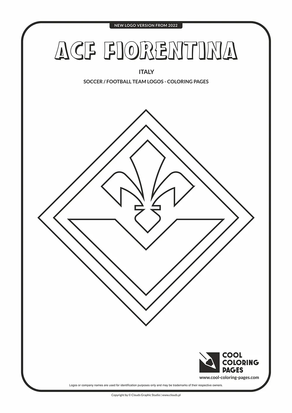 ACF Fiorentina logo coloring pages v.2022