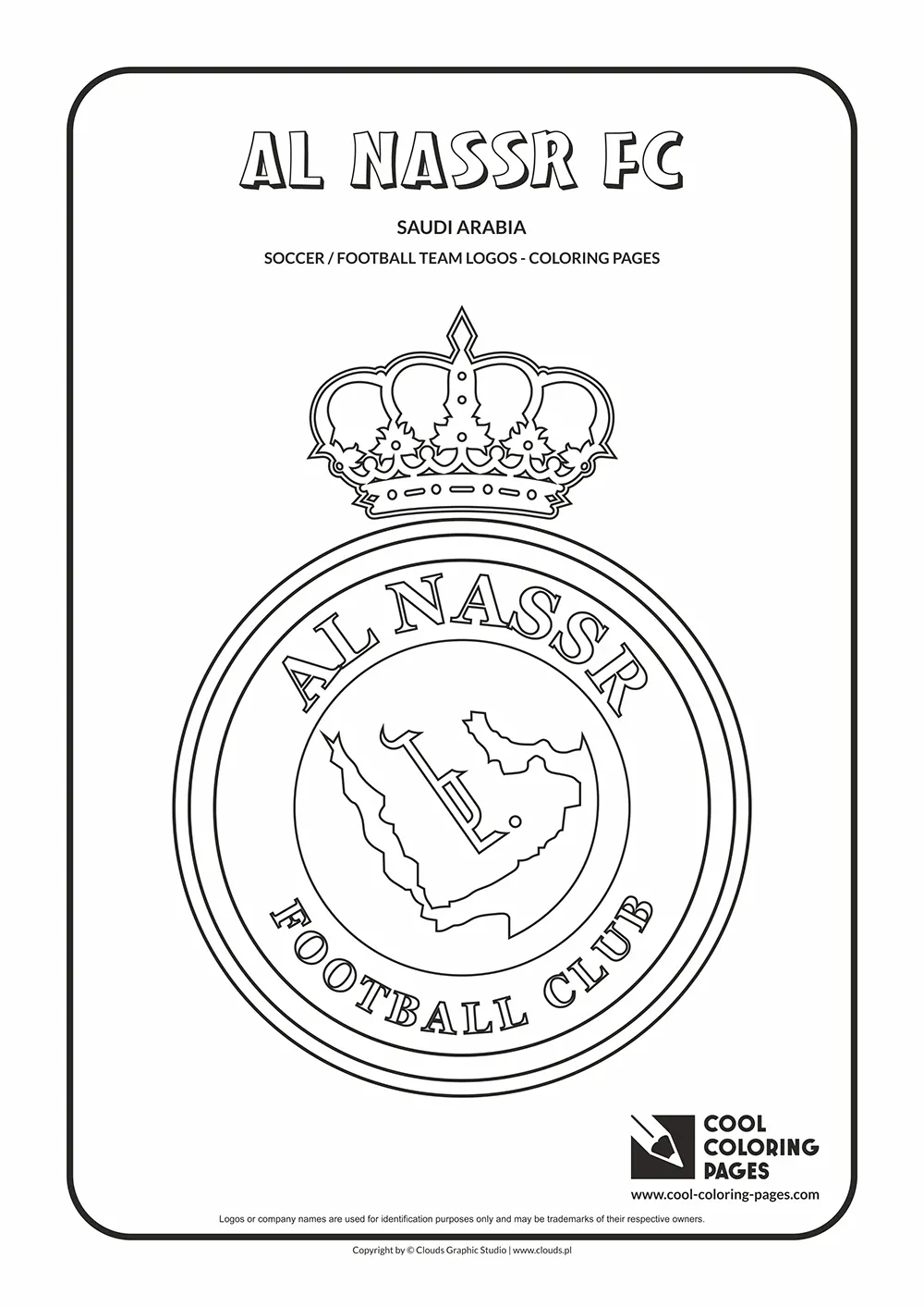 Al Nassr FC logo coloring pages