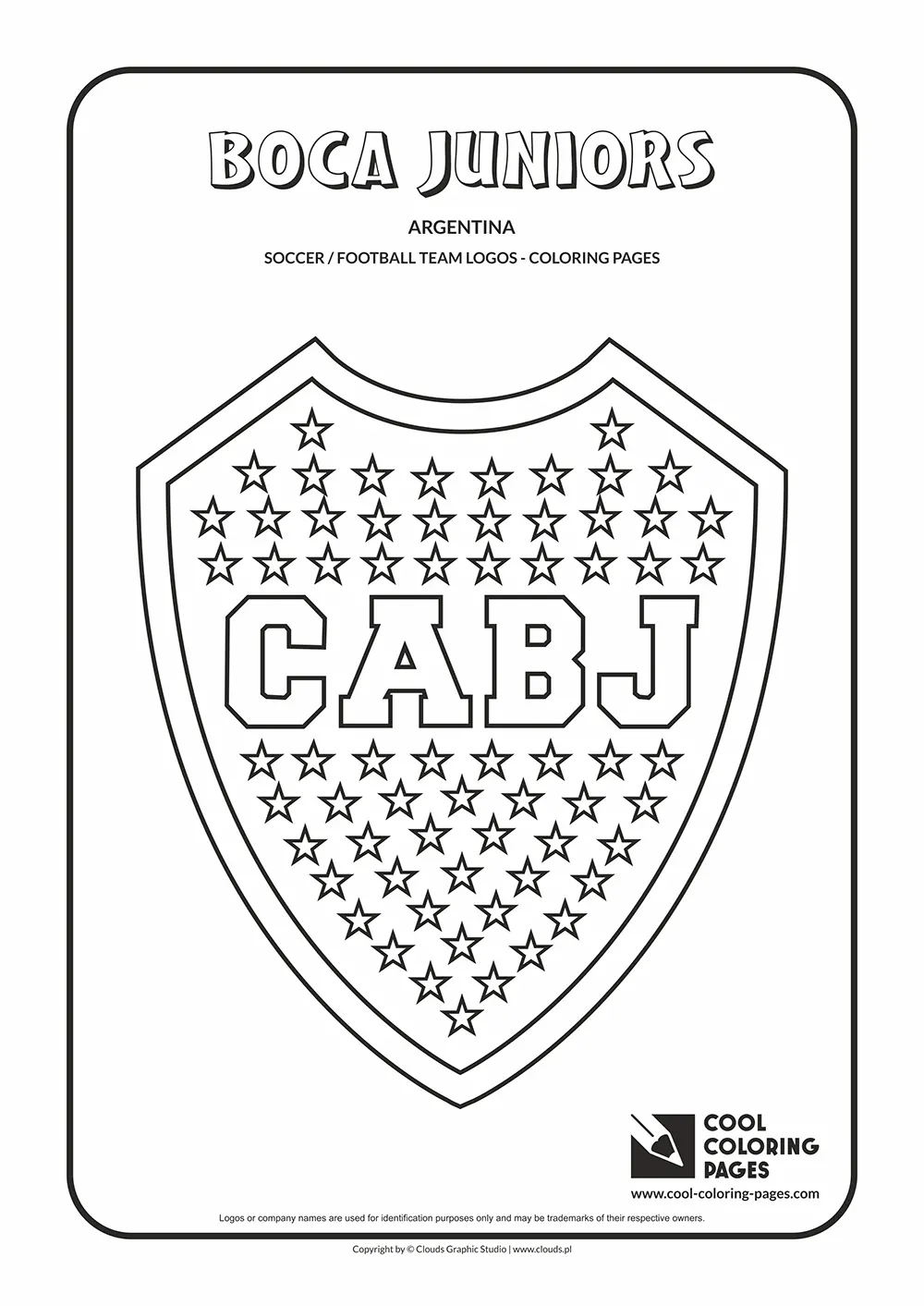 Boca Juniors logo coloring pages